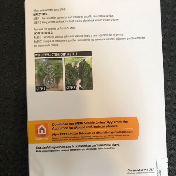 Heavy Duty Suction up Wreath Hook up to 20lbs - Picture 3 of 8